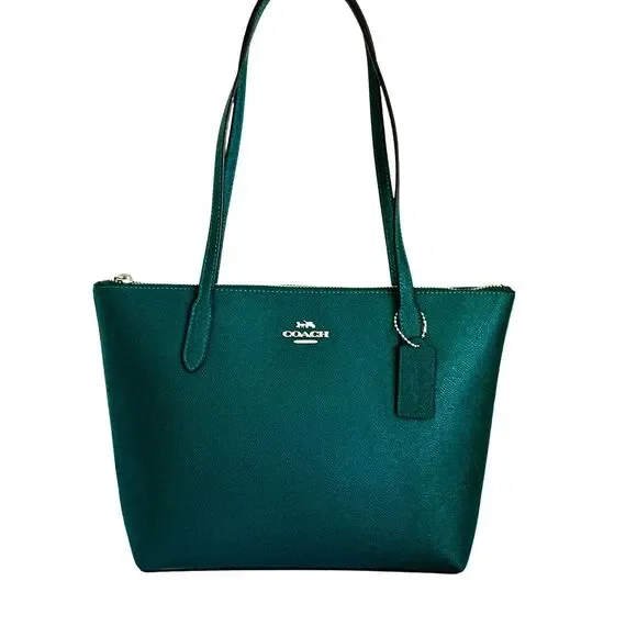 Coach | Bags | Coach Fiona Zip Tote Bag Emerald Green